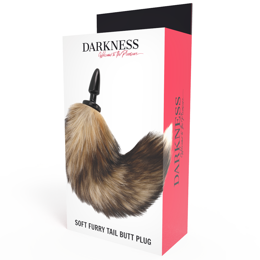 DARKNESS - QUEUE NATURELLE AVEC PLUG ANAL EN SILICONE 10 CM DARKNESS ANAL