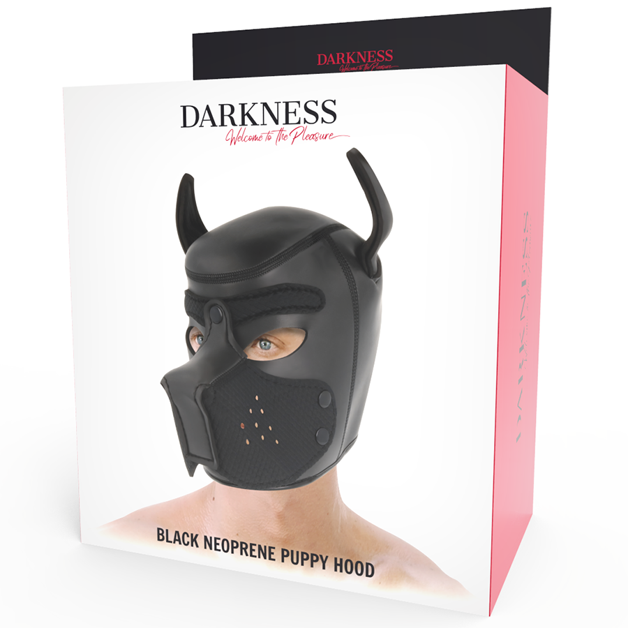DARKNESS - MASQUE POUR CHIEN EN NÉOPRÈNE AVEC MUSEAU AMOVIBLE M DARKNESS BONDAGE