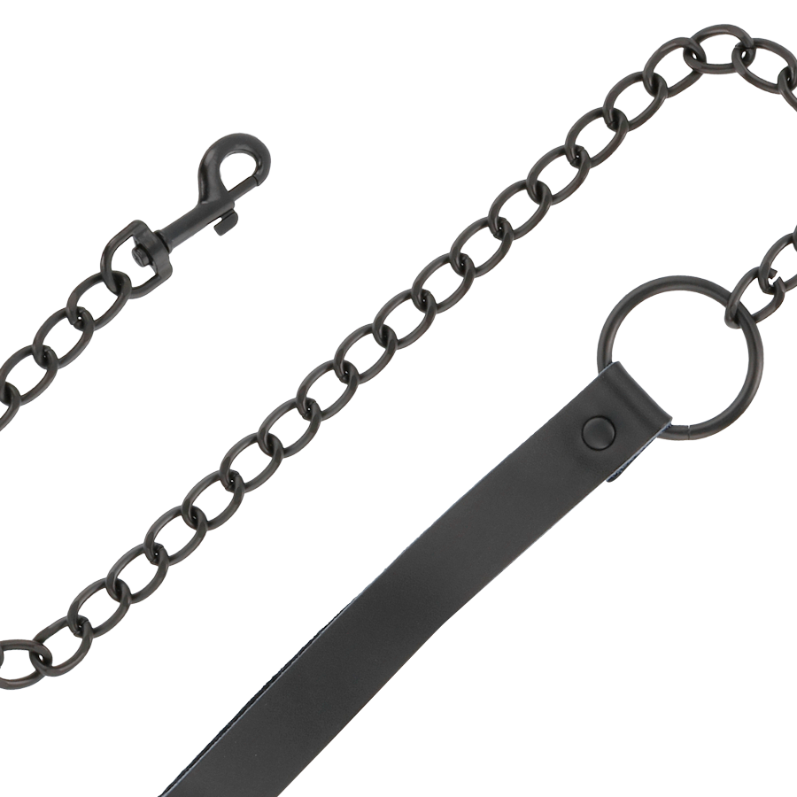 DARKNESS - COLLIER NOIR AVEC CHAÎNE DARKNESS BONDAGE