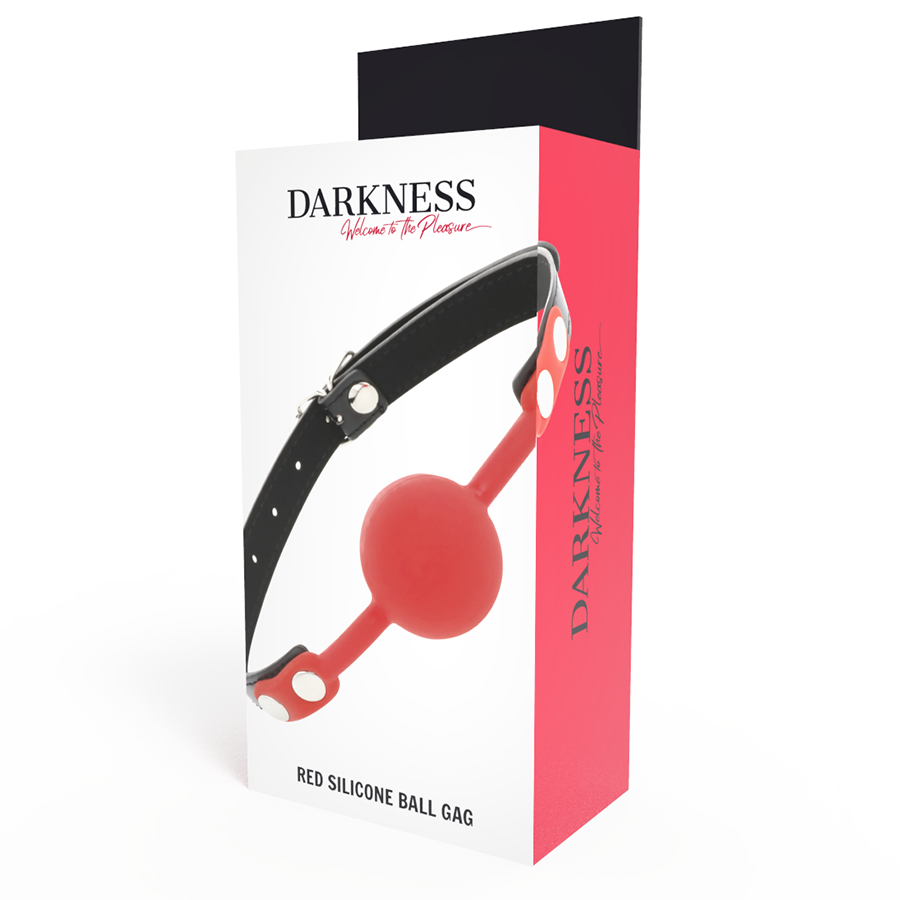 DARKNESS - BÂILLON EN SILICONE ROUGE DARKNESS BONDAGE