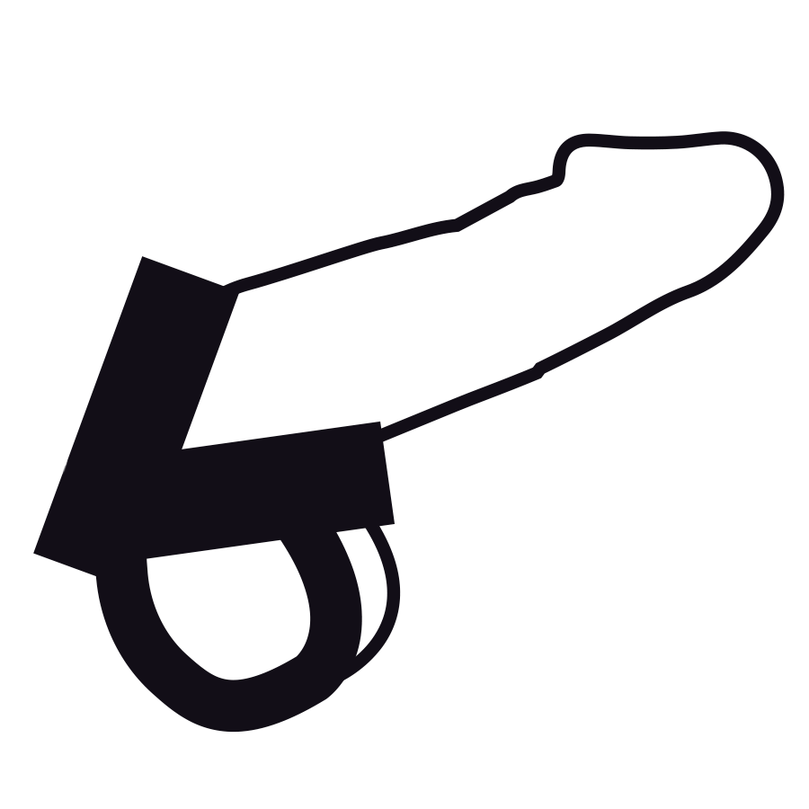 DARKNESS - ANNEAU CUTANÉ POUR PÉNIS ET TESTICULES DARKNESS SENSATIONS