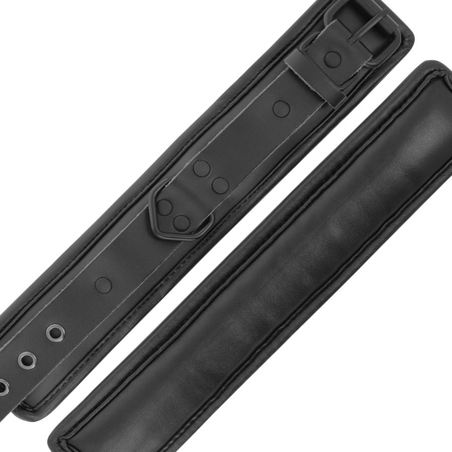 DARKNESS - MENOTTES ET COLLIER EN CUIR NOIR DARKNESS