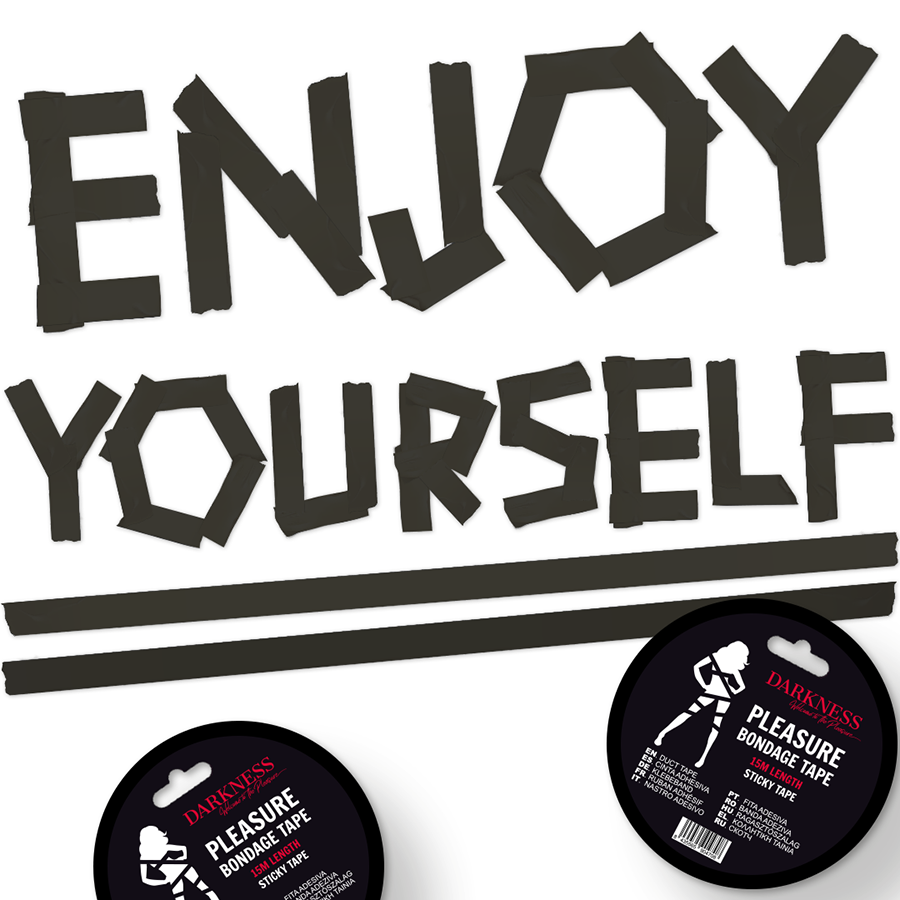 DARKNESS - RUBAN ADHÉSIF BONDAGE NOIR 15M DARKNESS BONDAGE