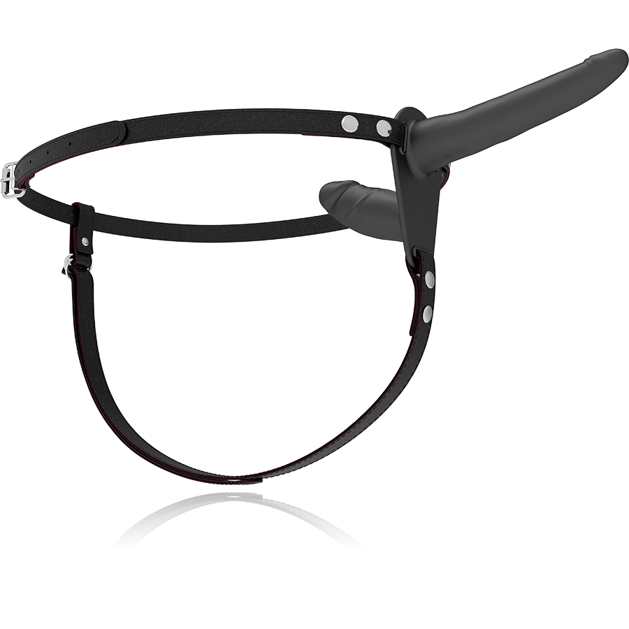 FETISH SUBMISSIVE HARNESS - DOUBLE PÉNÉTRATION NOIR FETISH SUBMISSIVE HARNESS