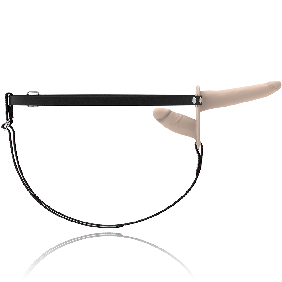 FETISH SUBMISSIVE HARNESS - VIBRATEUR FLESH UP DOUBLE PÉNÉTRATION FETISH SUBMISSIVE HARNESS