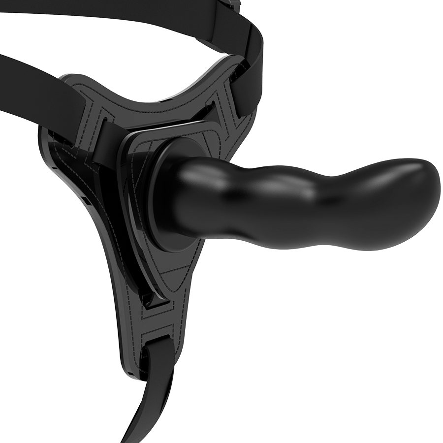 FETISH SUBMISSIVE HARNESS - SILICONE NOIR POINT G 16 CM FETISH SUBMISSIVE HARNESS