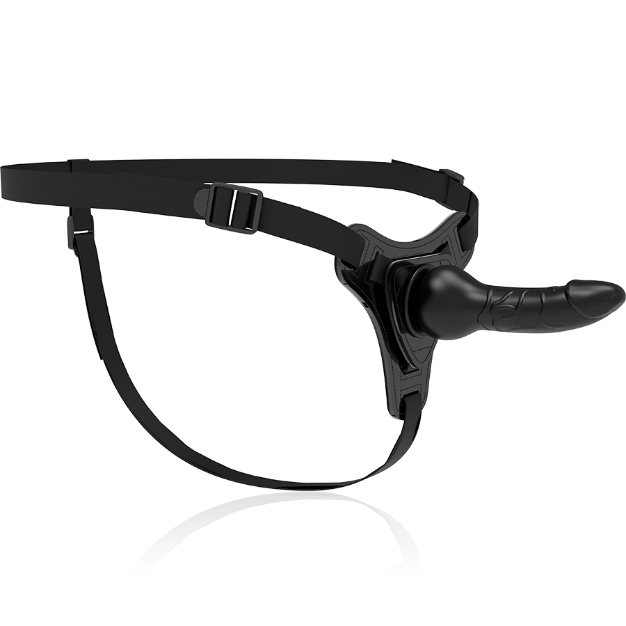 FETISH SUBMISSIVE HARNESS - SILICONE NOIR RÉALISTE 16 CM FETISH SUBMISSIVE HARNESS