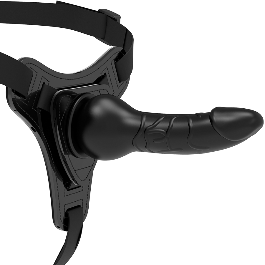 FETISH SUBMISSIVE HARNESS - SILICONE NOIR RÉALISTE 16 CM FETISH SUBMISSIVE HARNESS