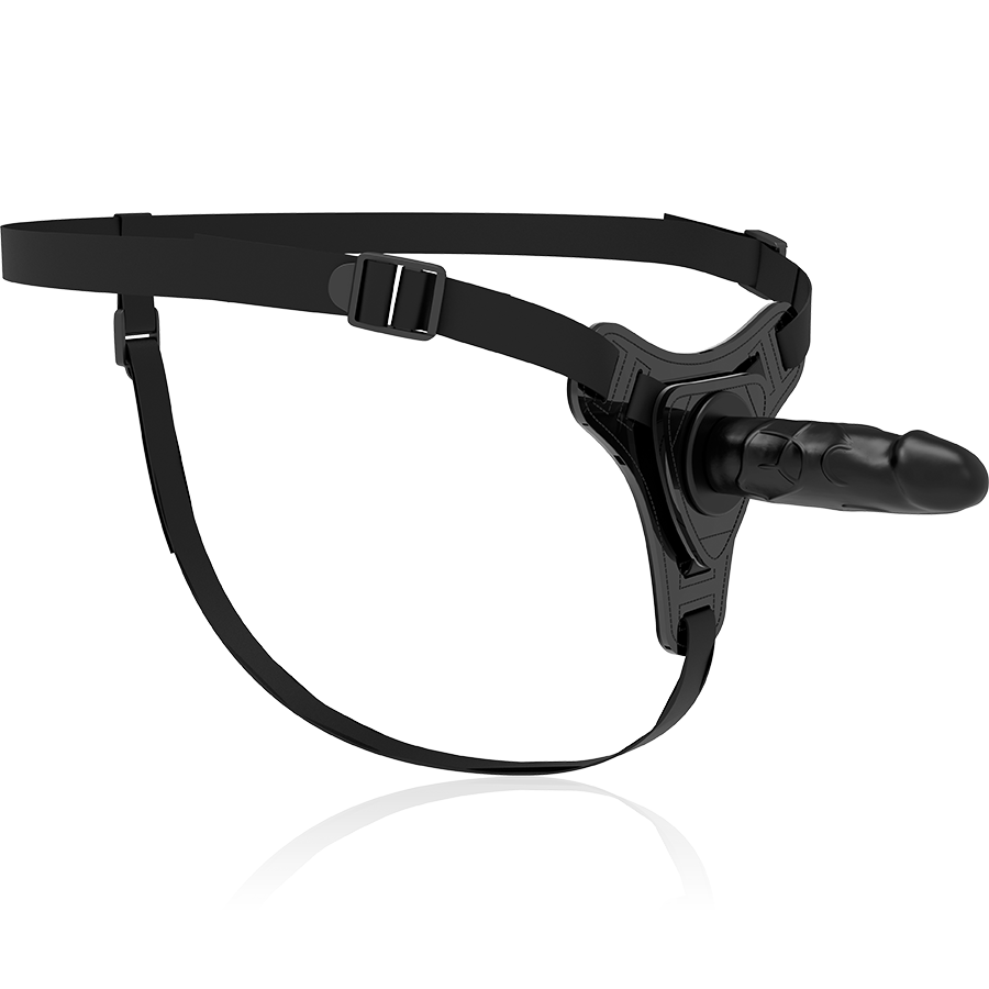 FETISH SUBMISSIVE HARNESS - SILICONE NOIR RÉALISTE 15 CM FETISH SUBMISSIVE HARNESS