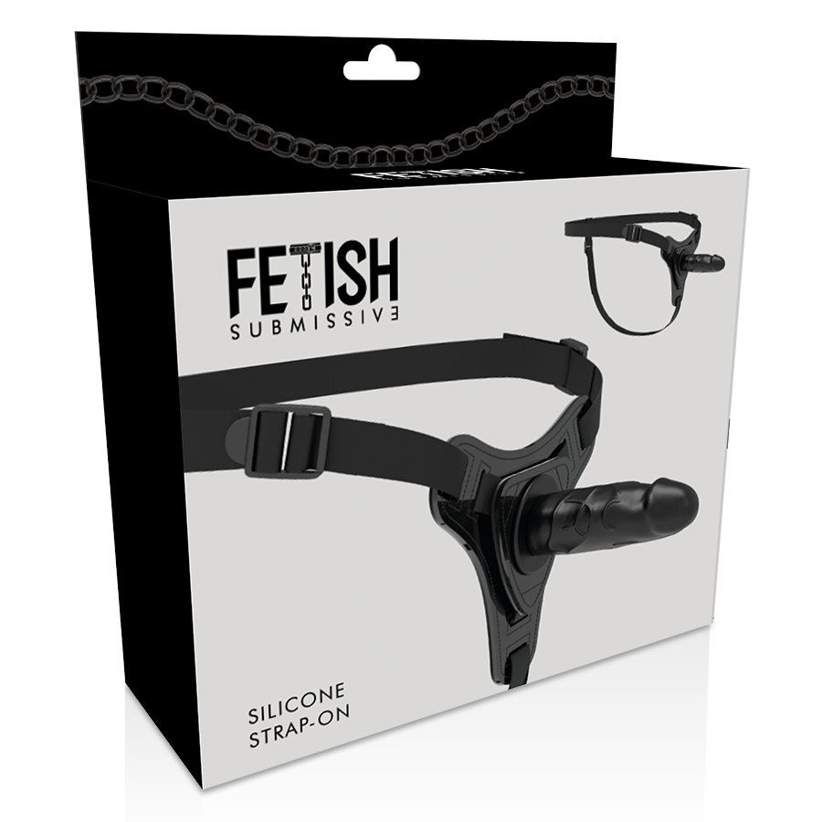 FETISH SUBMISSIVE HARNESS - SILICONE NOIR RÉALISTE 15 CM FETISH SUBMISSIVE HARNESS