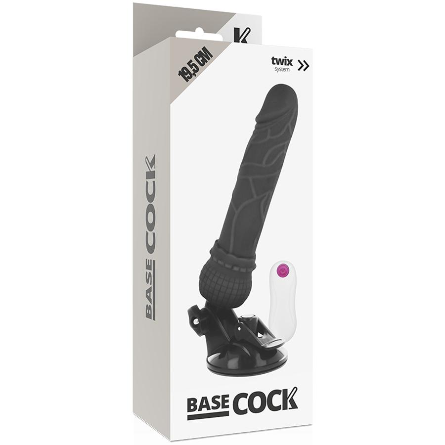 BASECOCK - VIBRATEUR TÉLÉCOMMANDE NATUREL RÉALISTE 19.5 CM -O- 4 CM BASECOCK