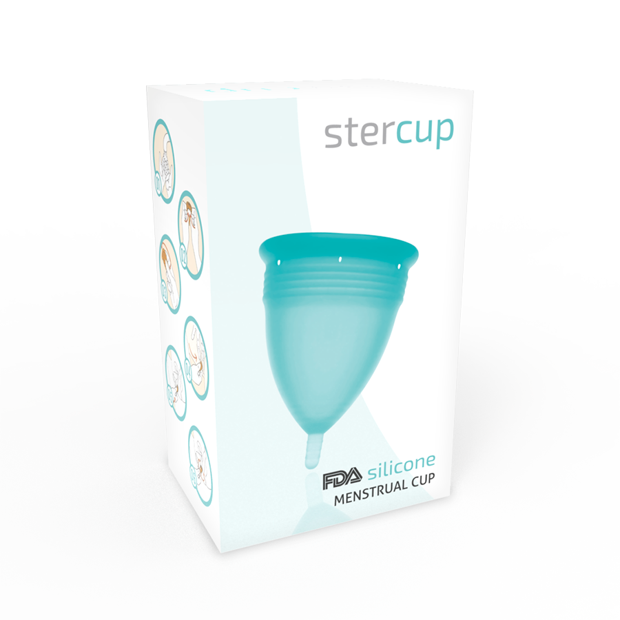 STERCUP - COUPE MENSTRUELLE EN SILICONE FDA AIGUE-MARINE - TAILLE S STERCUP