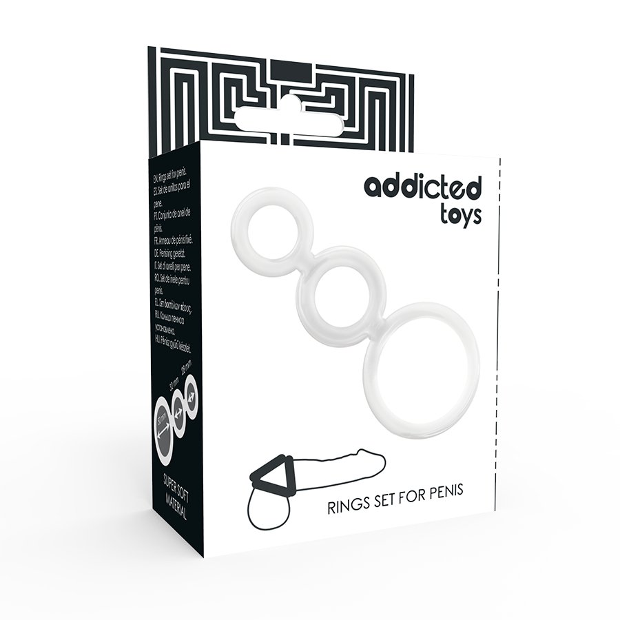 ADDICTED TOYS - ENSEMBLE DANNEAU POUR PÉNIS TRANSPARENT ADDICTED TOYS