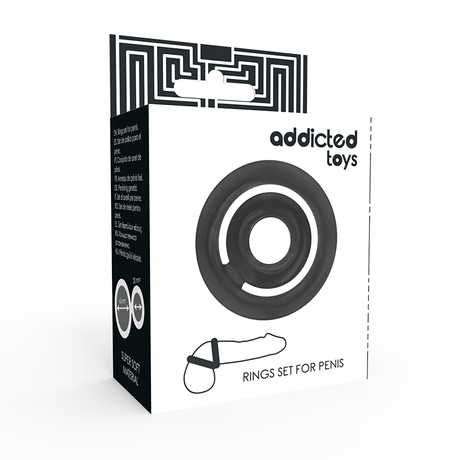 ADDICTED TOYS - POTENZ- C-RING PÉNIS NOIR ADDICTED TOYS