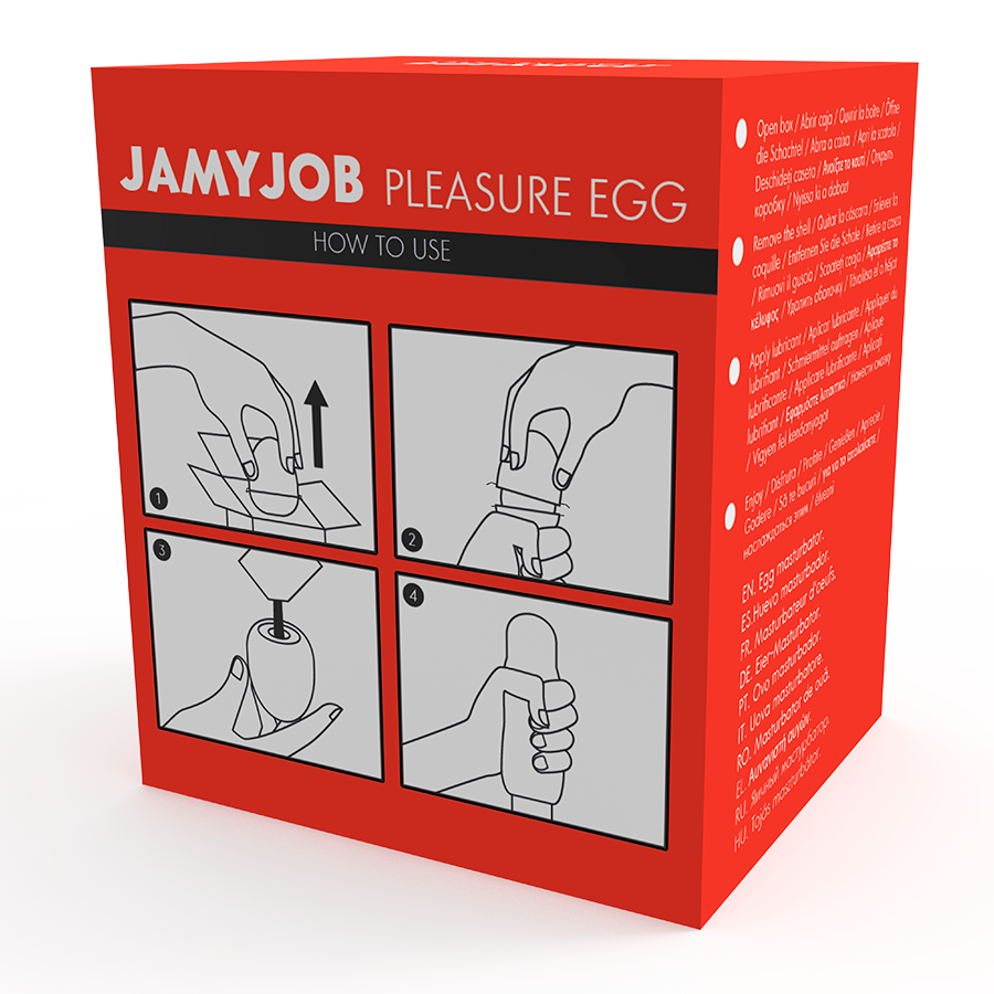 JAMYJOB - EGG MASTURBATEUR ROUGE VERSION DISCRETT JAMYJOB