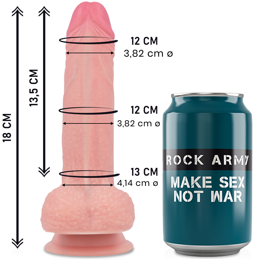 ROCKARMY - SILICONE LIQUIDE PREMIUM MUSTANG RÉALISTE 18 CM -O- 4.14 CM ROCK ARMY