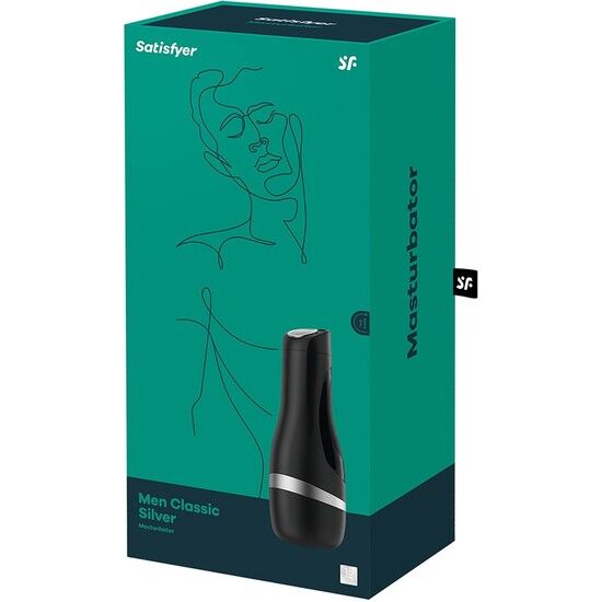 SATISFYER - MASTURBATEUR HOMME CLASSIQUE ARGENT SATISFYER MEN