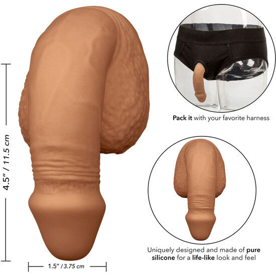 CALEXOTICS - EMBALLAGE SILICONE PÉNIS 12.75 CM CARAMEL CALEXOTICS
