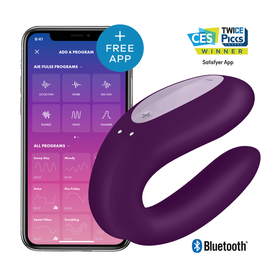 SATISFYER - APPLICATION DOUBLE JOY CON NOIR SATISFYER CONNECT