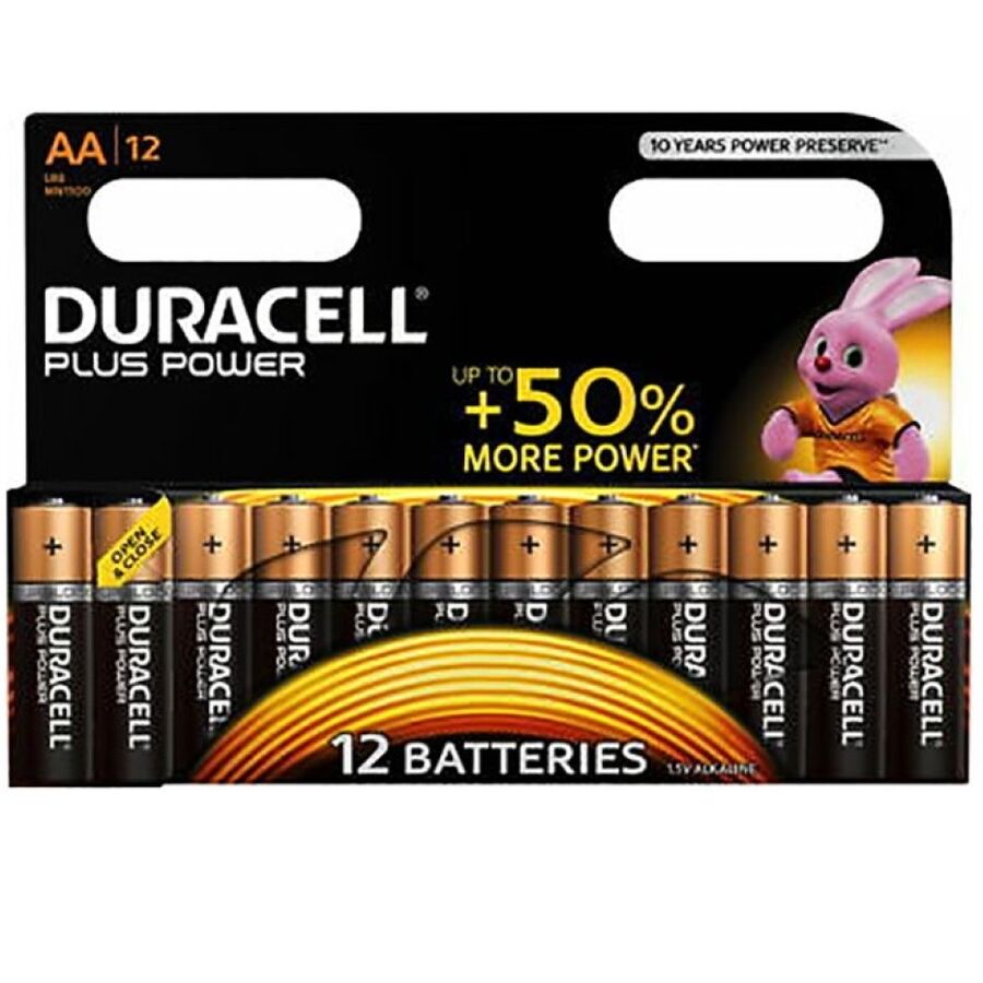 DURACELL - PILE PLUS POWER AA LR6 12UNITÉS DURACELL