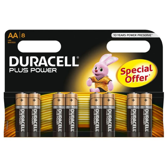 DURACELL - BATTERIE PLUS POWER AA LR6 8UNITÉS DURACELL