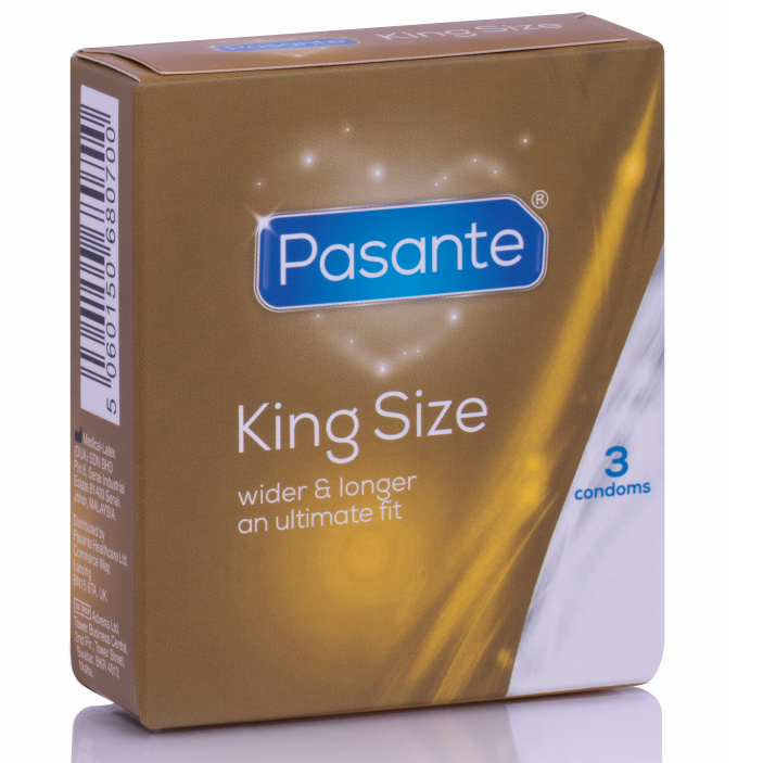 PASANTE - PRÉSERVATIFS KING SIZE 3 UNITÉS PASANTE
