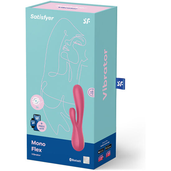 SATISFYER - MONO FLEX ROUGE AVEC APPLICATION SATISFYER CONNECT