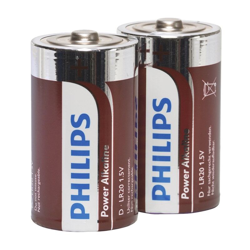 PHILIPS - BLISTER POWER ALCALINE PILA D LR20 * 2 PHILLIPS