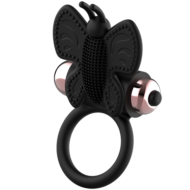 COQUETTE CHIC DESIRE - COCKRING PAPILLON AVEC VIBRATEUR NOIR/ OR COQUETTE TOYS