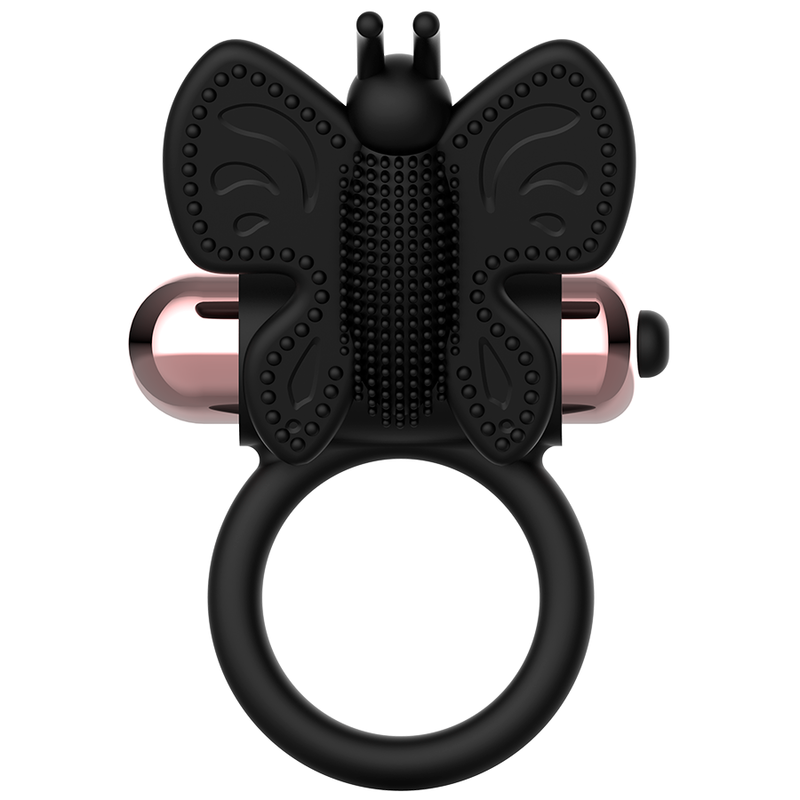 COQUETTE CHIC DESIRE - COCKRING PAPILLON AVEC VIBRATEUR NOIR/ OR COQUETTE TOYS
