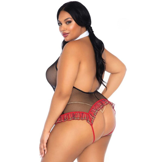 LEG AVENUE - ÉCOLIÈRE CROTHLESS FITNESS TEDDY GRANDE TAILLE LEG AVENUE TEDDIES