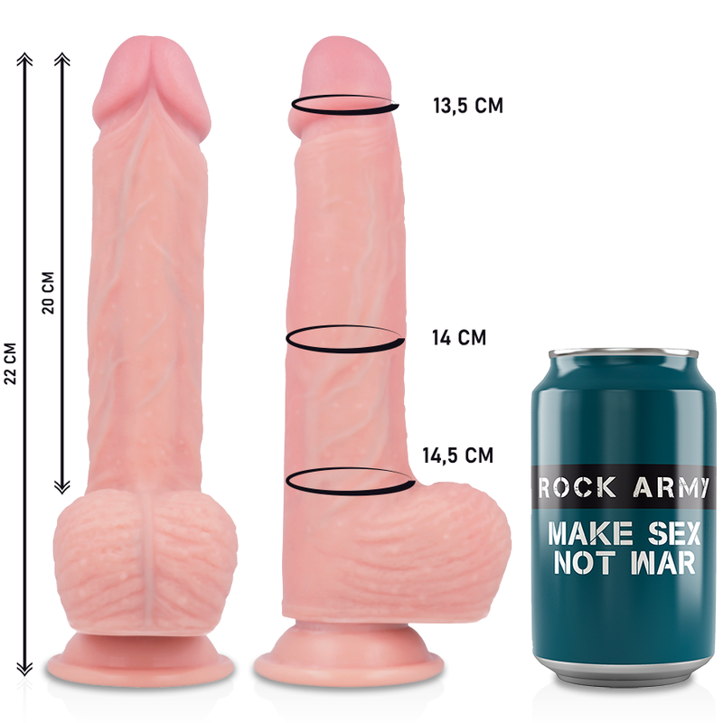 ROCKARMY - LIQUIDE SILICONE PREMIUM HAWK RÉALISTE 22 CM -O- 4.6 CM ROCK ARMY