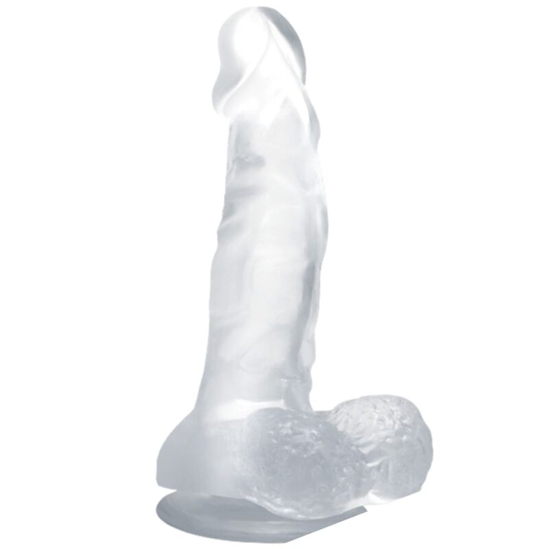 BAILE - GODE RÉALISTE AVEC VENTOUSE ET TESTICULES 16.7 CM TRANSPARENT BAILE DILDOS