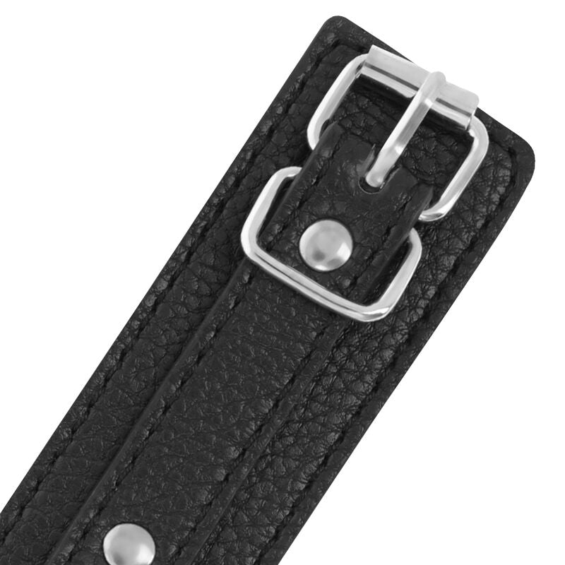 DARKNESS - MENOTTES EN CUIR TEXTURÉ NOIR DARKNESS BONDAGE