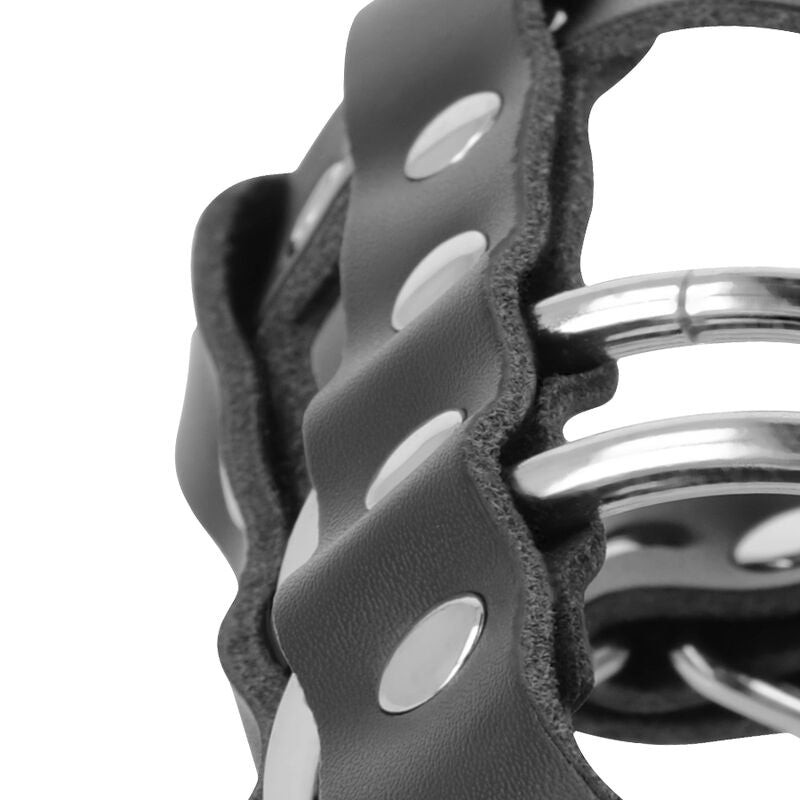 DARKNESS - CAGE DE CHASTETÉ EN CUIR AVEC SERRURE DARKNESS BONDAGE