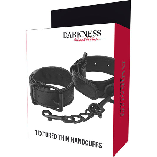 DARKNESS - MENOTTES TEXTURÉES LARGES ET MINCE DARKNESS BONDAGE