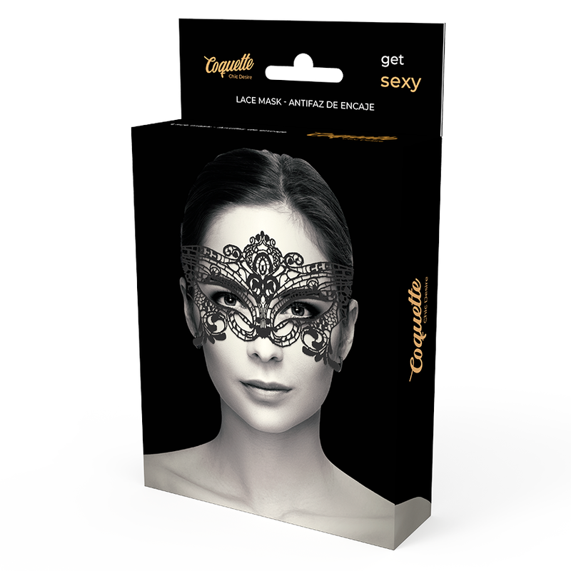 COQUETTE CHIC DESIRE - MASQUE LARGE EN DENTELLE NOIRE COQUETTE ACCESSORIES