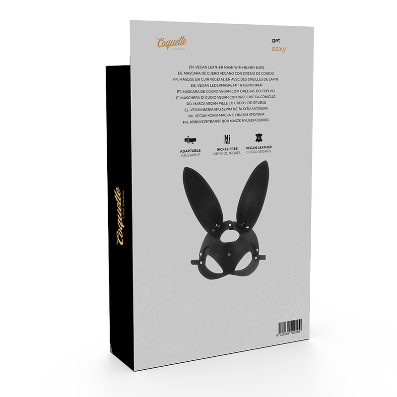 COQUETTE CHIC DESIRE - MASQUE EN CUIR VEGAN AVEC OREILLES DE LAPIN COQUETTE ACCESSORIES