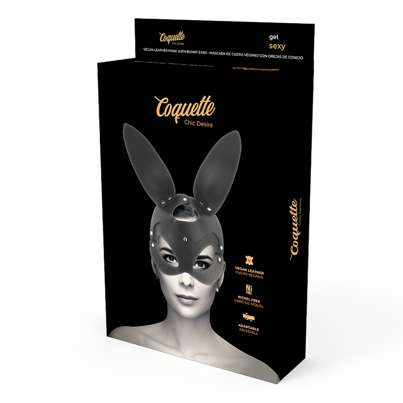 COQUETTE CHIC DESIRE - MASQUE EN CUIR VEGAN AVEC OREILLES DE LAPIN COQUETTE ACCESSORIES
