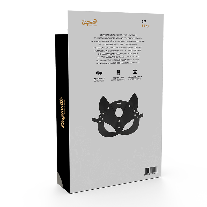 COQUETTE CHIC DESIRE - MASQUE EN CUIR VEGAN AVEC OREILLES DE CHAT COQUETTE ACCESSORIES