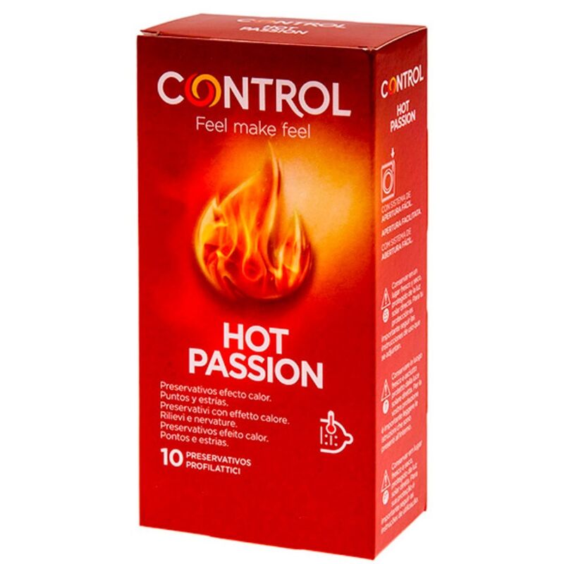 CONTROL - EFFET RÉCHAUFFANT HOT PASSION 10 UNITÉS CONTROL CONDOMS