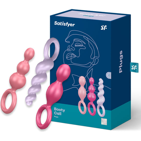 SATISFYER - JEU DE BOUCHONS ANAL 3 PCS TRICOLORE SATISFYER PLUGS