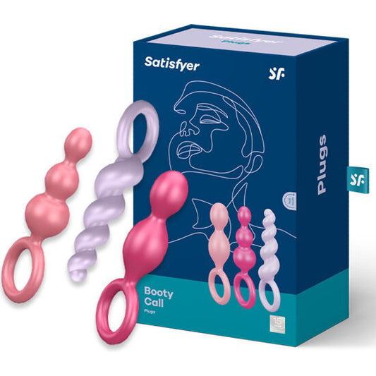SATISFYER - JEU DE BOUCHONS ANAL 3 PCS TRICOLORE SATISFYER PLUGS