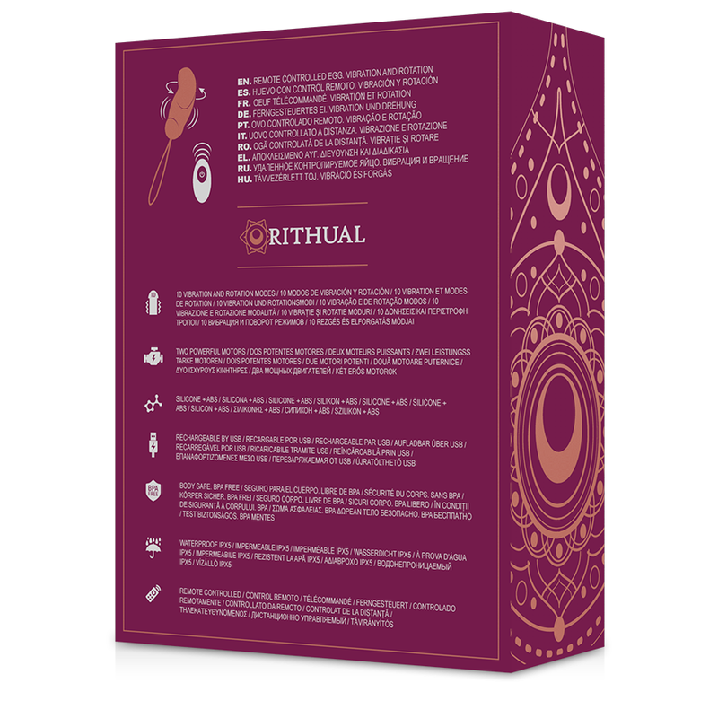 RITHUAL - ESHA EGG SYSTÈME DE TÉLÉCOMMANDE ROTATION + VIBRATION RITHUAL