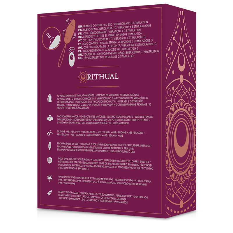 RITHUAL - PRIYA EGG TÉLÉCOMMANDE G-SPOT + VIBRATION RITHUAL