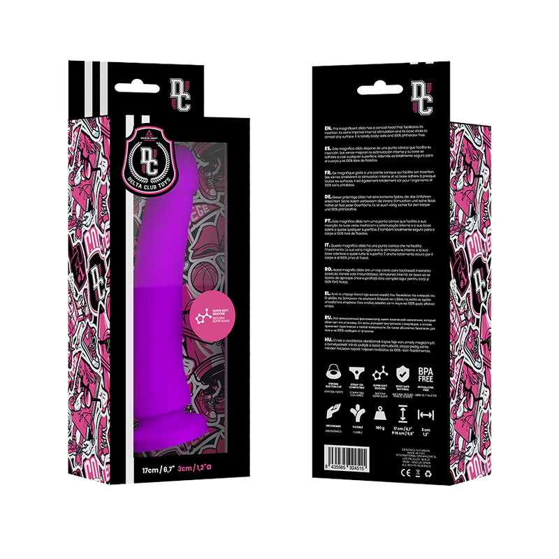 DELTA CLUB - TOYS GODE MÉDICAL LILAS SILICONE 17 CM -O- 3 CM DELTACLUB