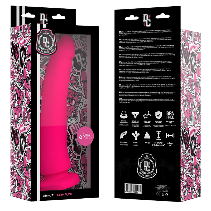 DELTA CLUB - TOYS GODE MÉDICAL ROSE EN SILICONE 23 CM -O- 4.5 CM DELTACLUB