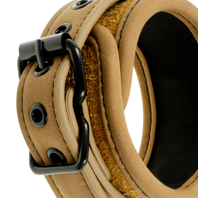 FETISH SUBMISSIVE ORIGEN - MENOTTES DE CHEVILLE EN CUIR VÉGÉTALIEN AVEC DOUBLURE EN NÉOPRÈNE FETISH SUBMISSIVE ORIGIN