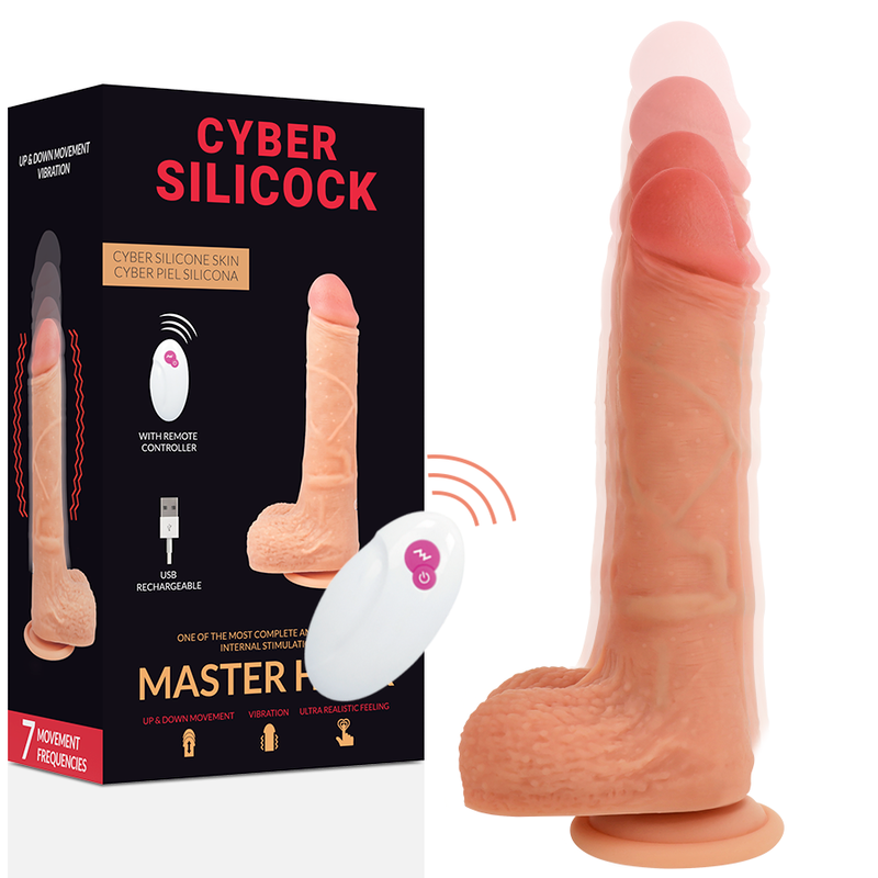 CYBER SILICOCK - TÉLÉCOMMANDE RÉALISTE MASTER HUCK 20.9 CM -O- 4 CM CYBER SILICOCK
