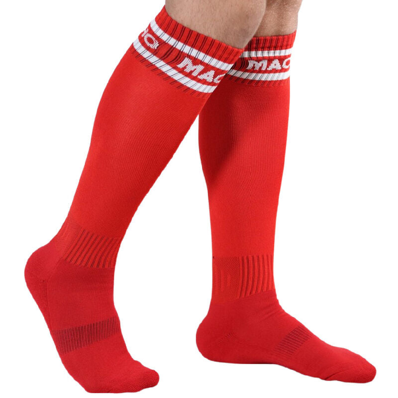 MACHO - CHAUSSETTES LONGUES TAILLE UNIQUE ROUGE MACHO UNDERWEAR